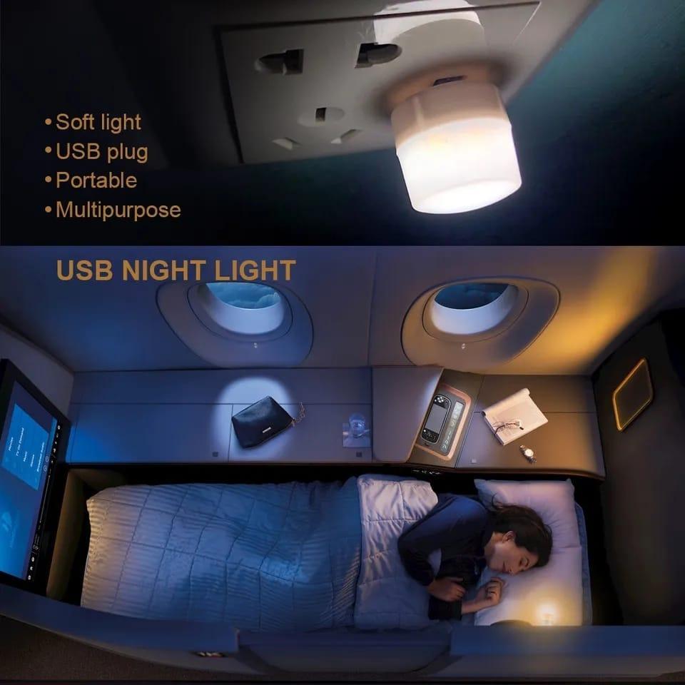 USB Night Light Set – Energy-Saving White Light (Pack of 3)